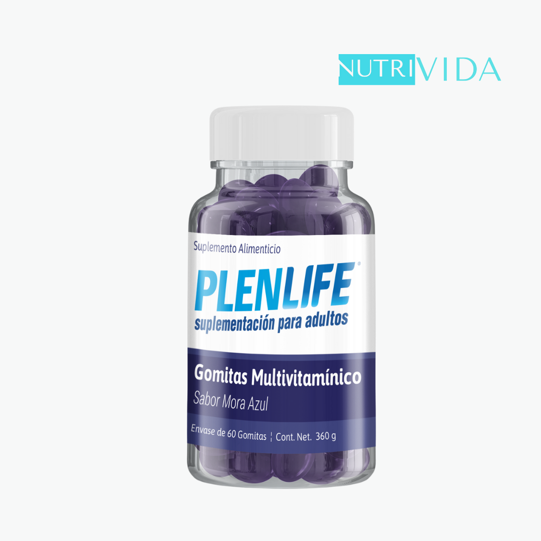 Plenlife Gomitas Multivitaminicas 50 piezas Mora Azul - Nutrivida Mexico