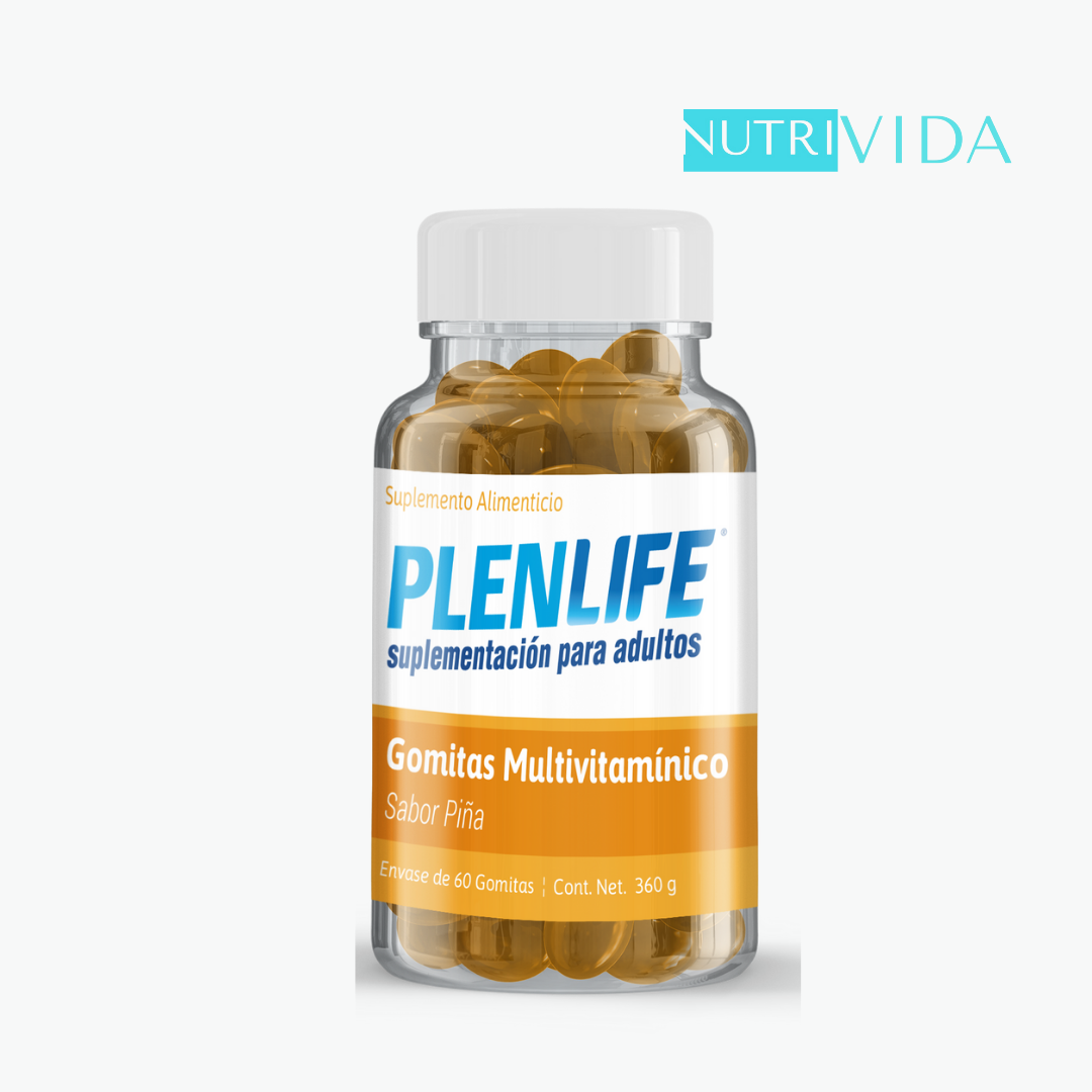 Plenlife Gomitas Multivitaminicas 50 piezas Piña - Nutrivida Mexico